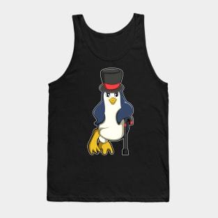 Penguin with Hat & Walking stick Tank Top